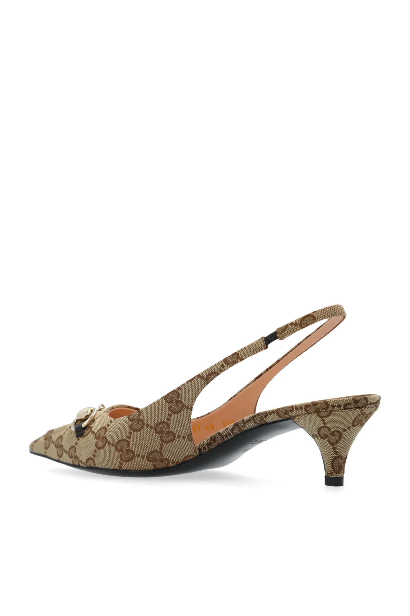 WMNS) Gucci Sylvie Chain-embellished Leather Mid-Heel Pumps